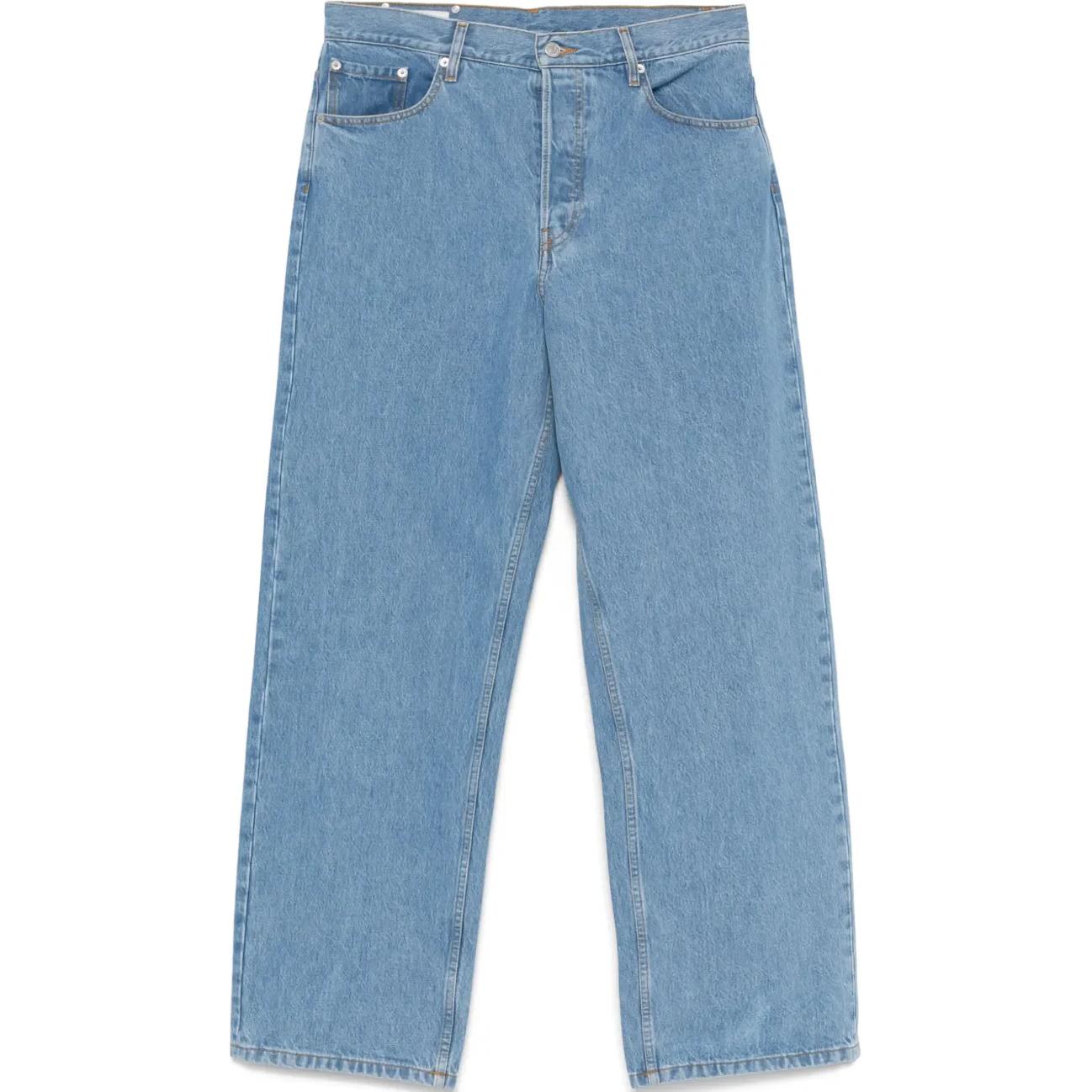 

Джинсы с прямой штаниной и застежкой на пуговицах DRIES VAN NOTEN, синий