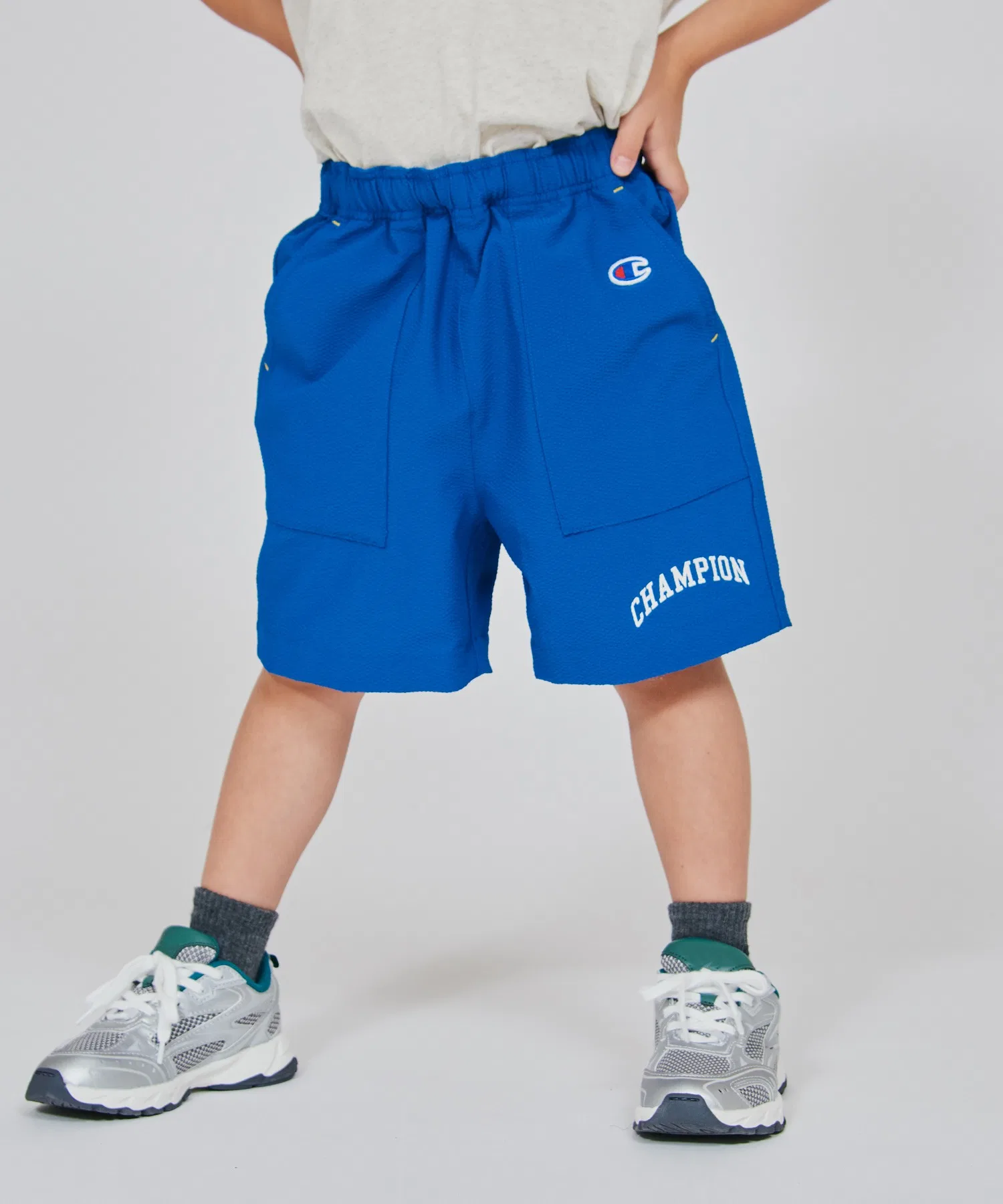 Детские шорты Champion из полиэстера синие
