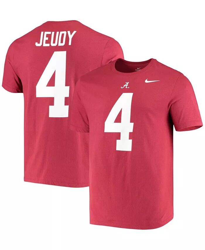 

Мужская футболка с именем и номером выпускника Jerry Jeudy Crimson Alabama Crimson Tide Nike