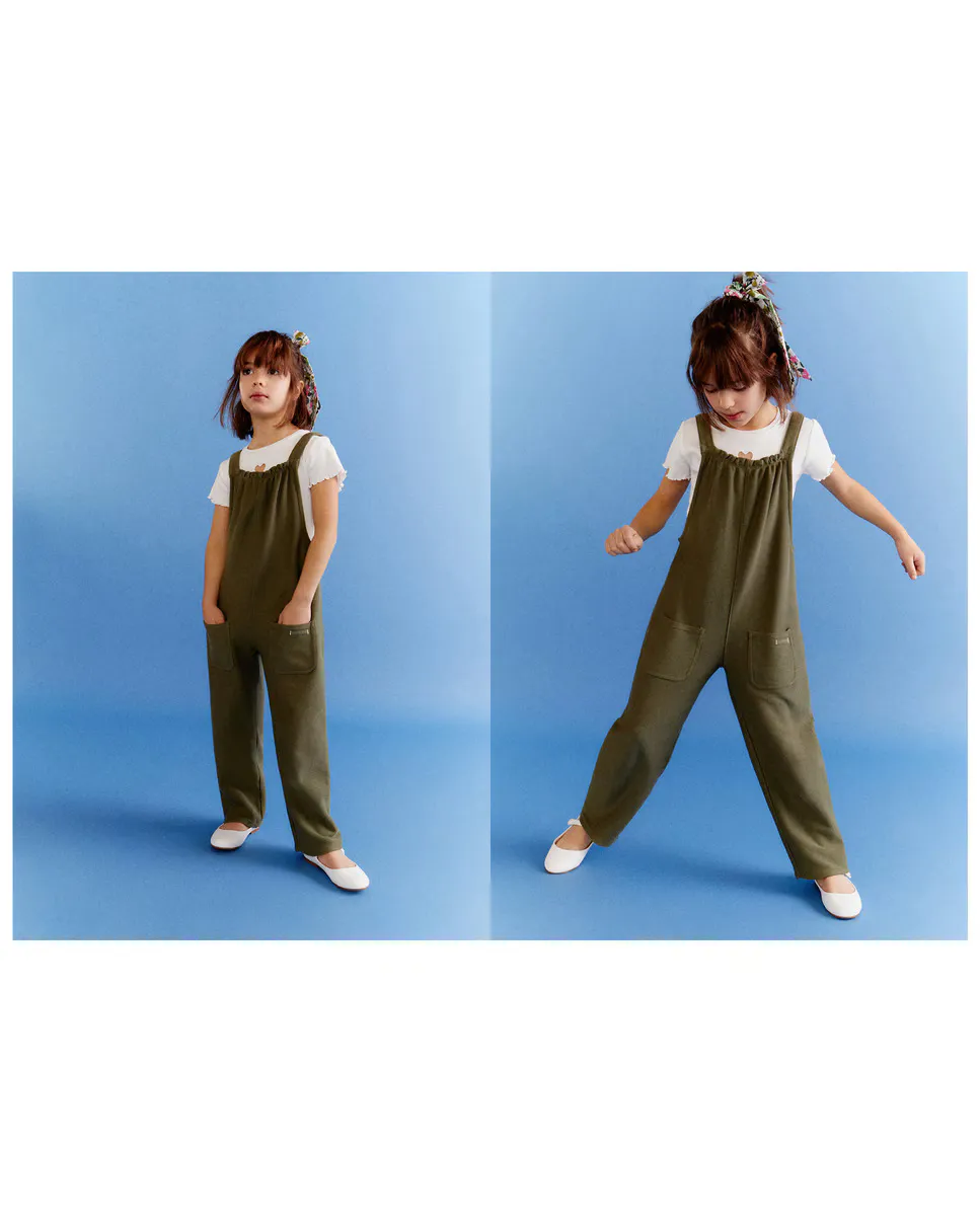 

Длинный комбинезон для девочки Kids El Corte Inglés, цвет 520 Kaki