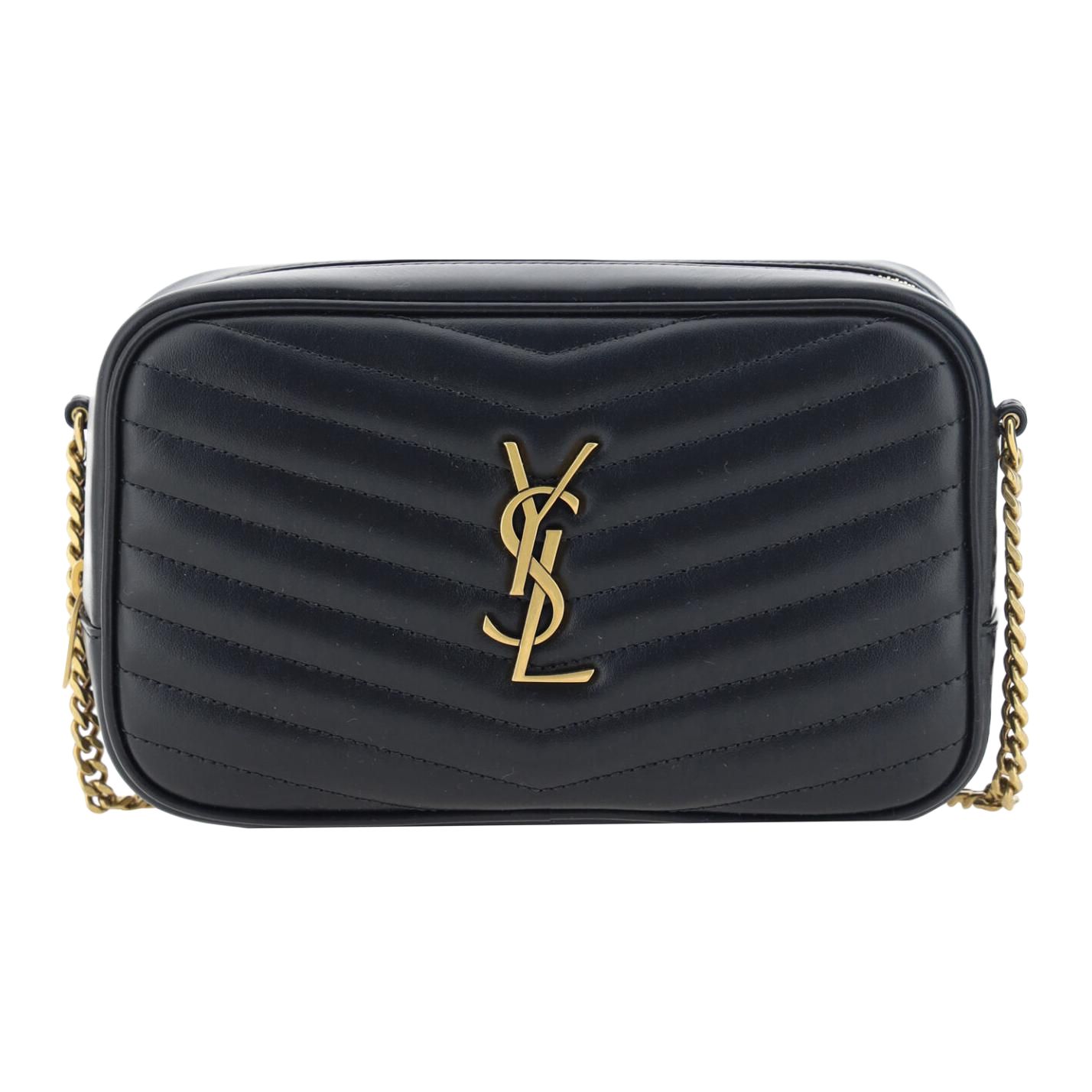 

SAINT LAURENT Женская черная кожаная сумка через плечо