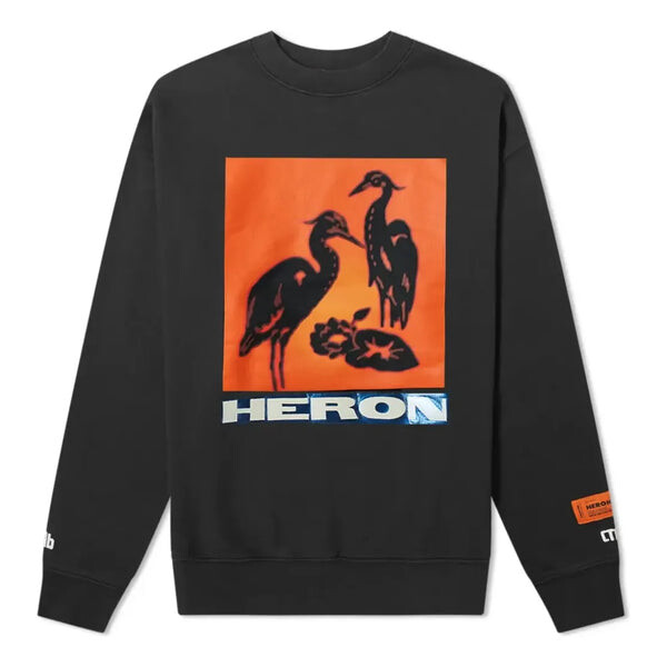 

Толстовка heron tape crew sweatshirt 'black' Heron Preston, черный