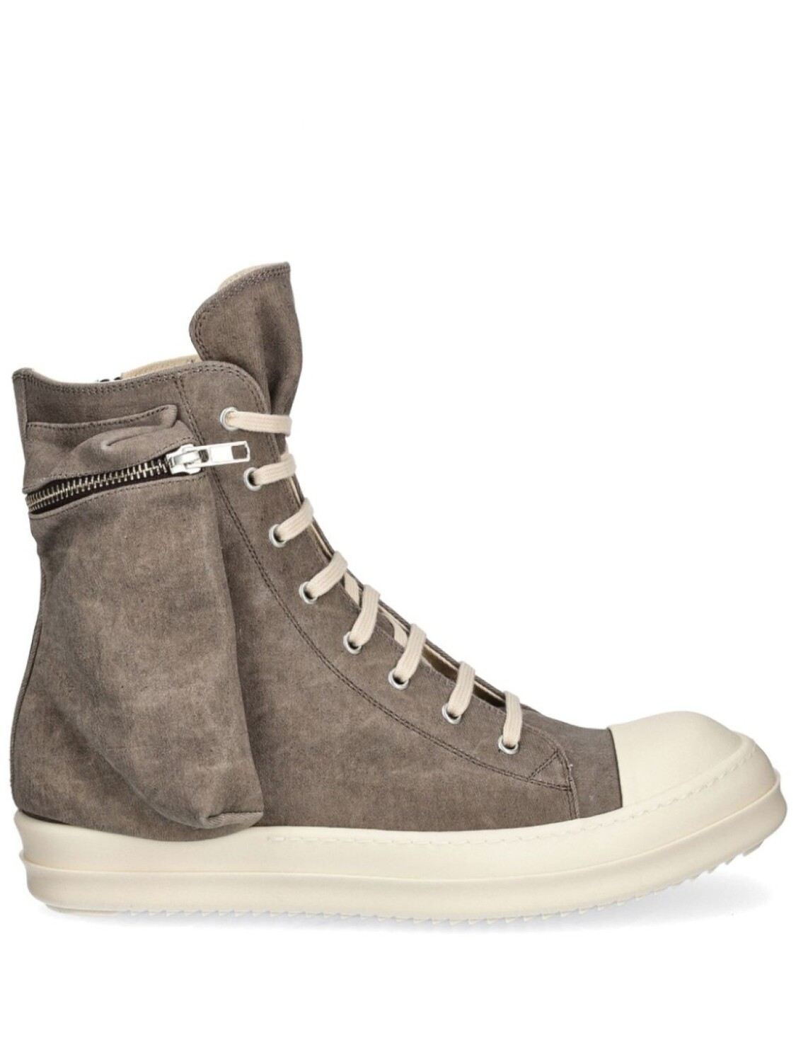 

Высокие кеды с боковыми карманами Rick Owens DRKSHDW, серый