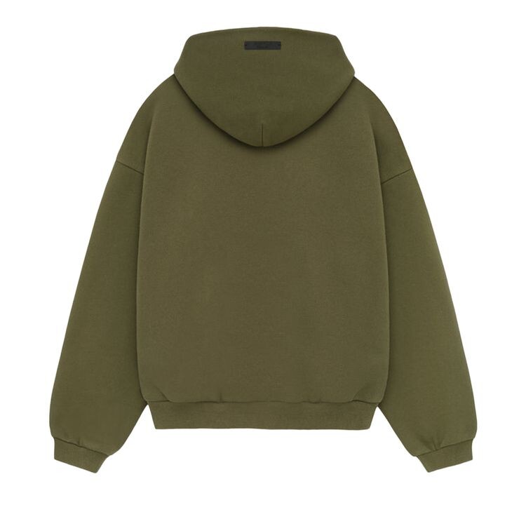 Худи Fear of God Essentials Kids Fleece Hoodie Military, зеленый — фото 2