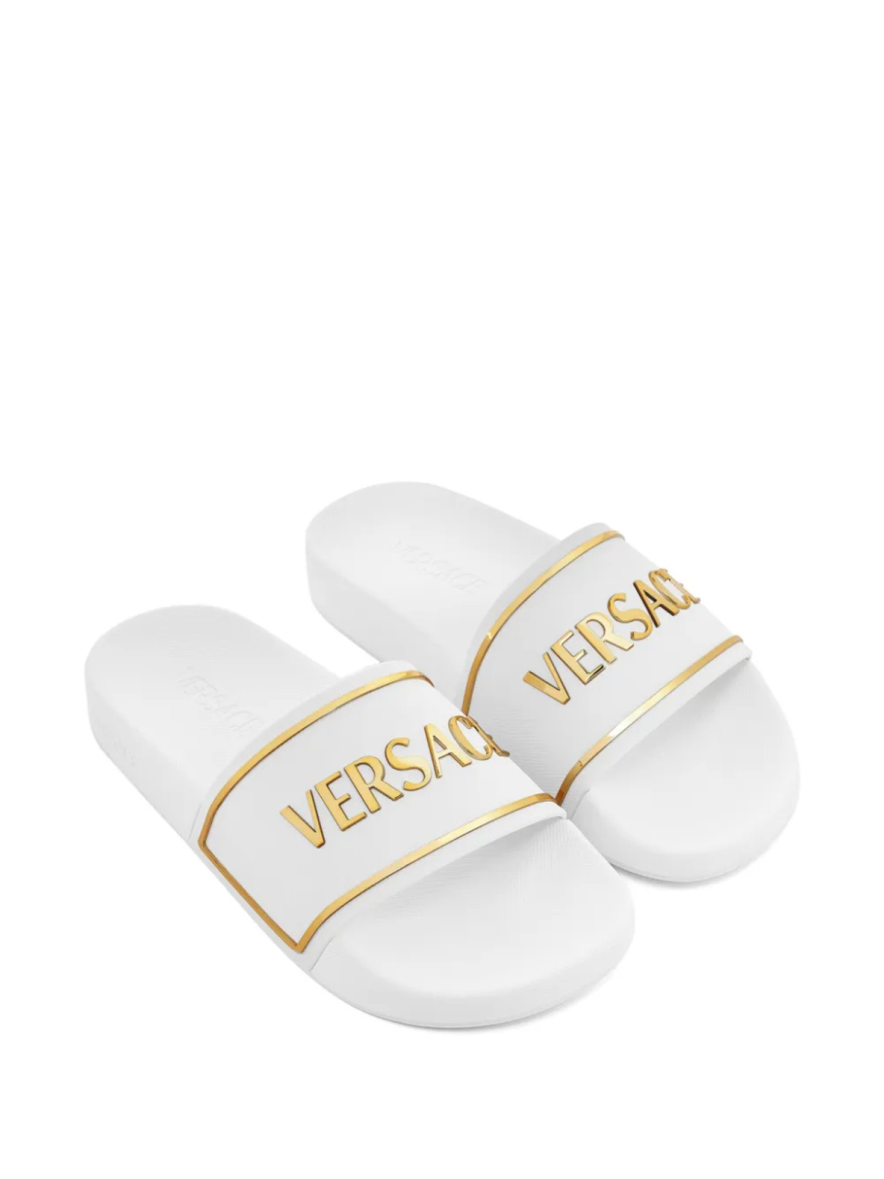 Сандалии на плоской подошве Versace, белый — фото 2