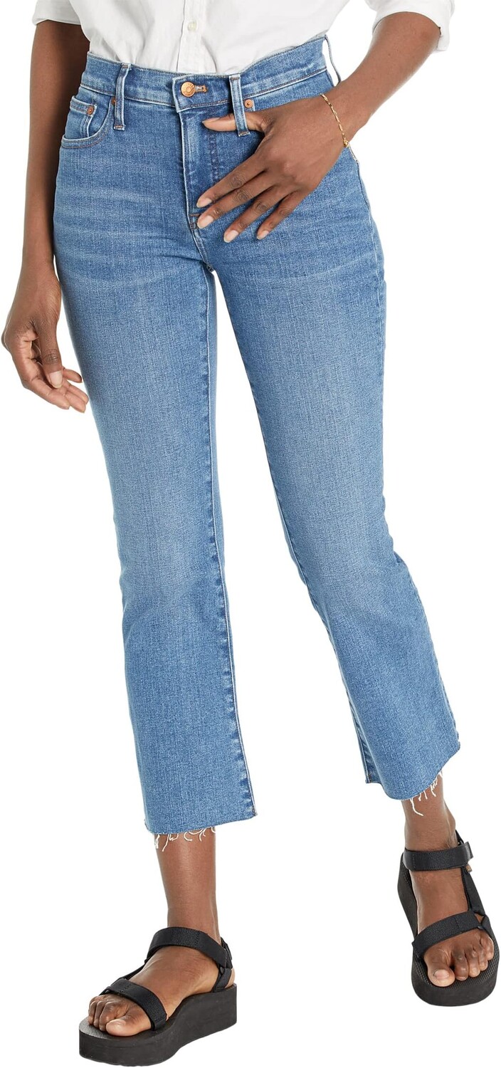 

Джинсы Cali Demi Jeans with Raw Hem in Cherryville Wash Madewell, цвет Cherryville Wash