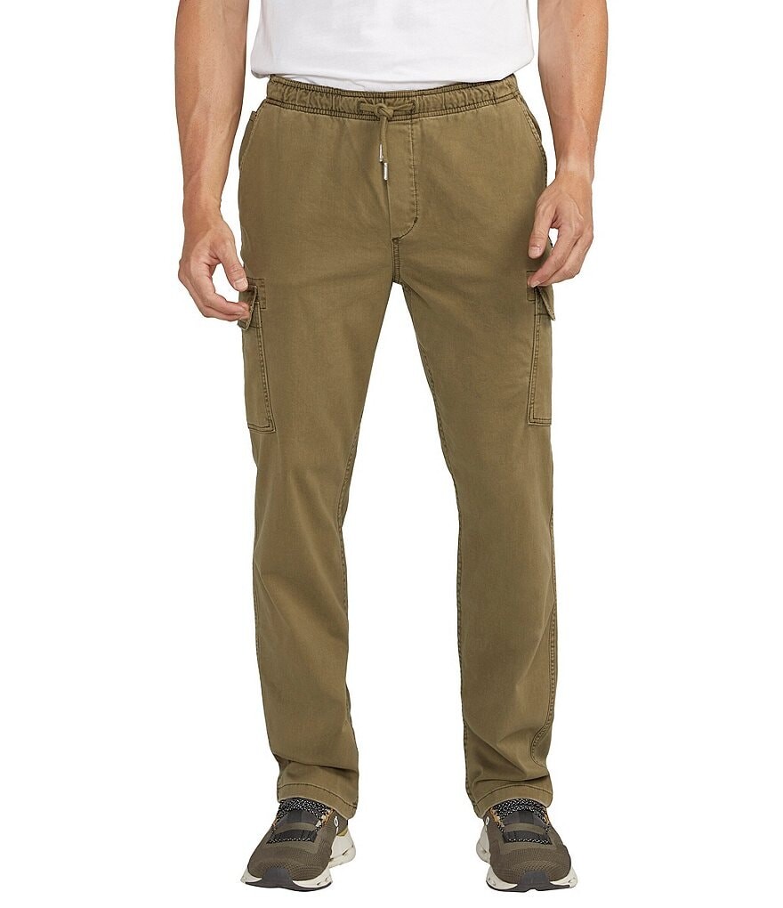 

Брюки-карго без шнурков Silver Jeans Co. Essential из твила, зеленый