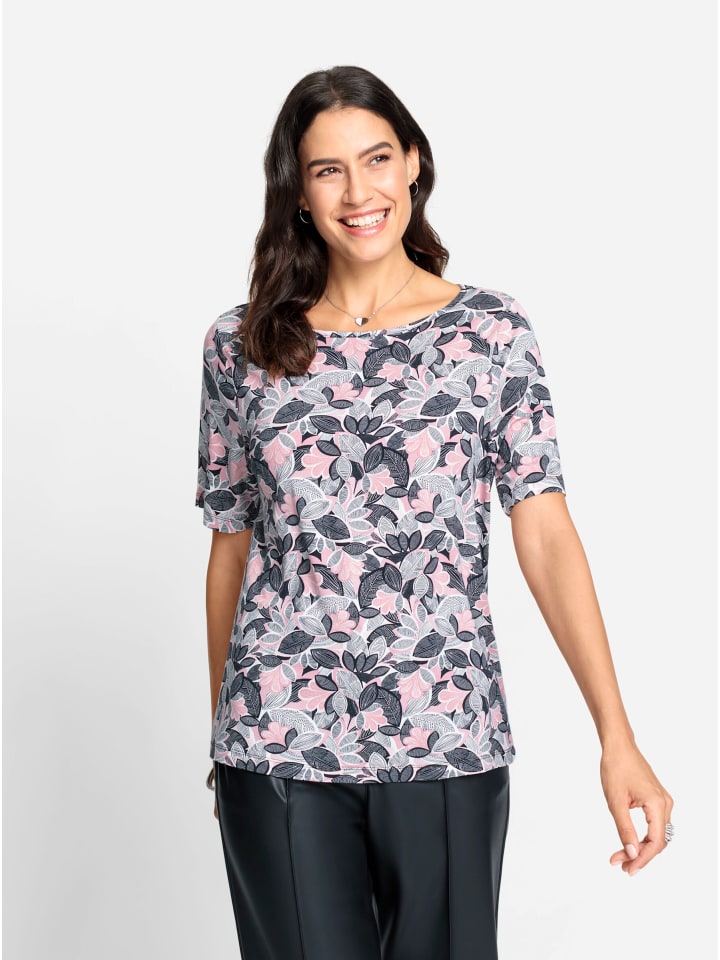 

Футболка с принтом в цвете гортензии и светло-розового цвета WITT WEIDEN, Розовый, Футболка с принтом в цвете гортензии и светло-розового цвета WITT WEIDEN