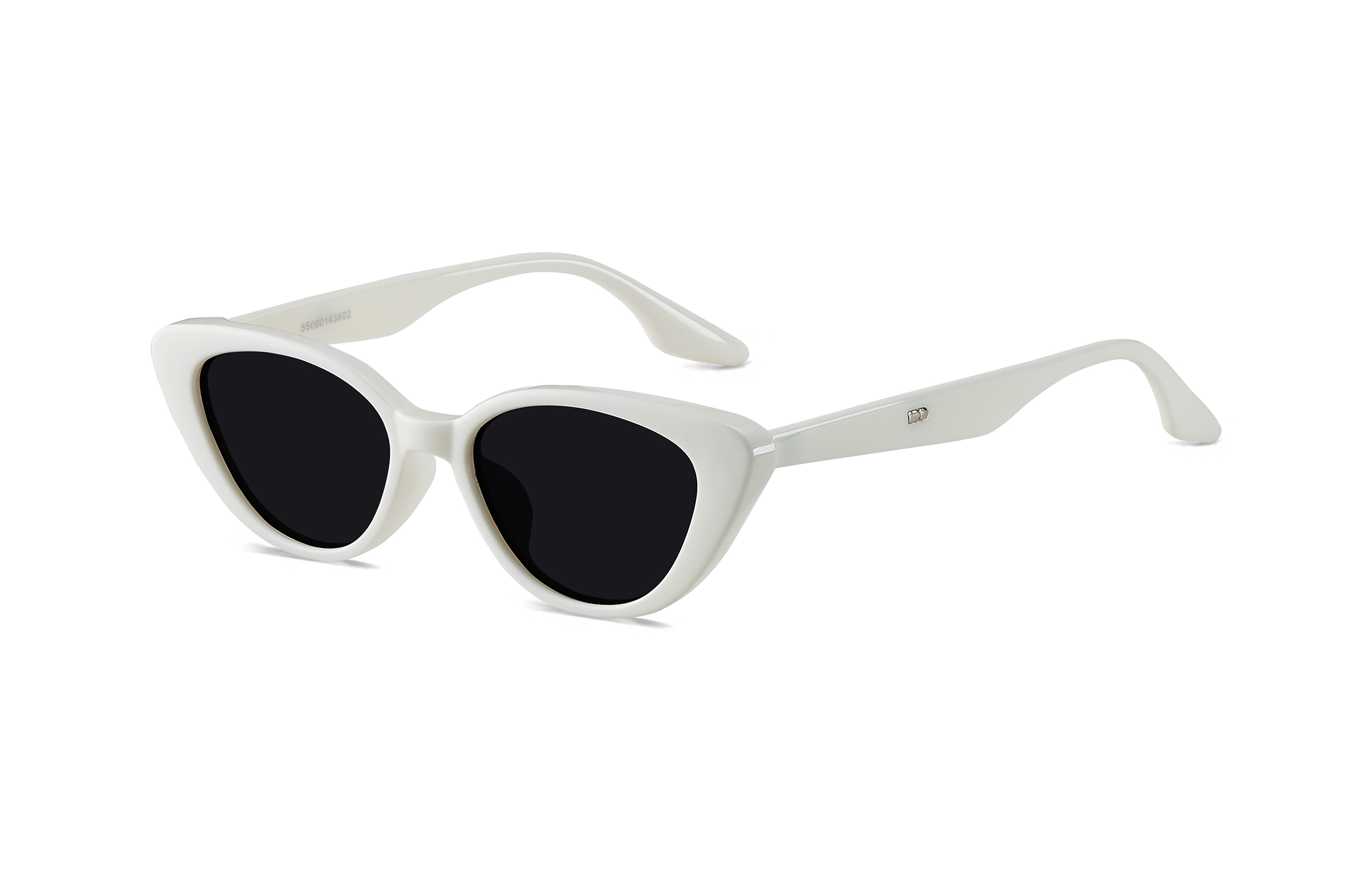 

ENFANTIN Кошачий глаз солнцезащитные очки Unisex черная оправа, White Frame with Black Lens (Polarized) (White Gift Box Set)