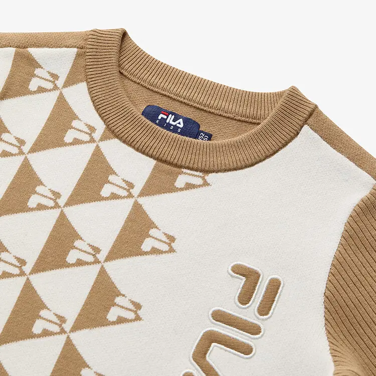Свитер Light Taupe для детей 3-7 лет FILA KIDS, Light Taupe — фото 4