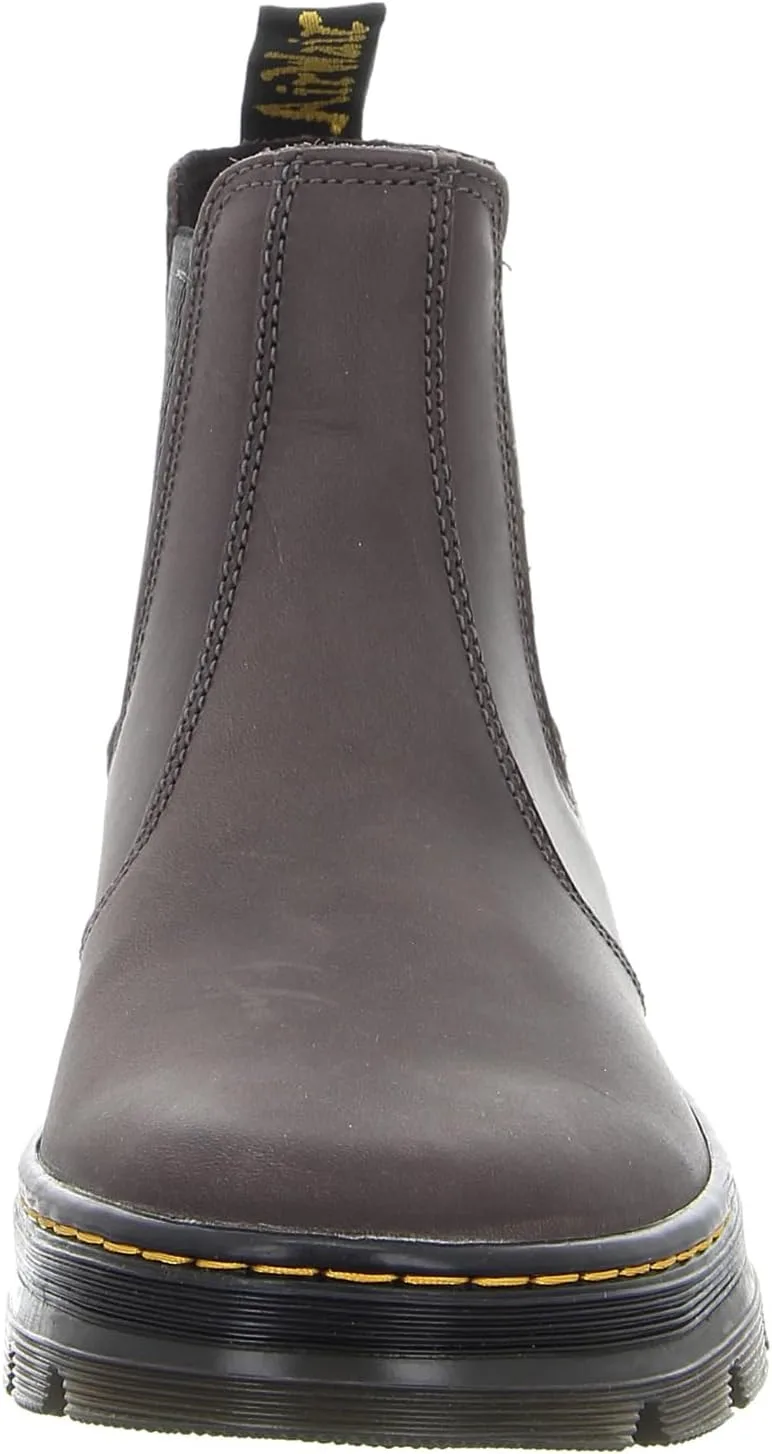 Мужские ботинки Dr. Martens Embury Gunmetal Saddleback Platform, черный — фото 4