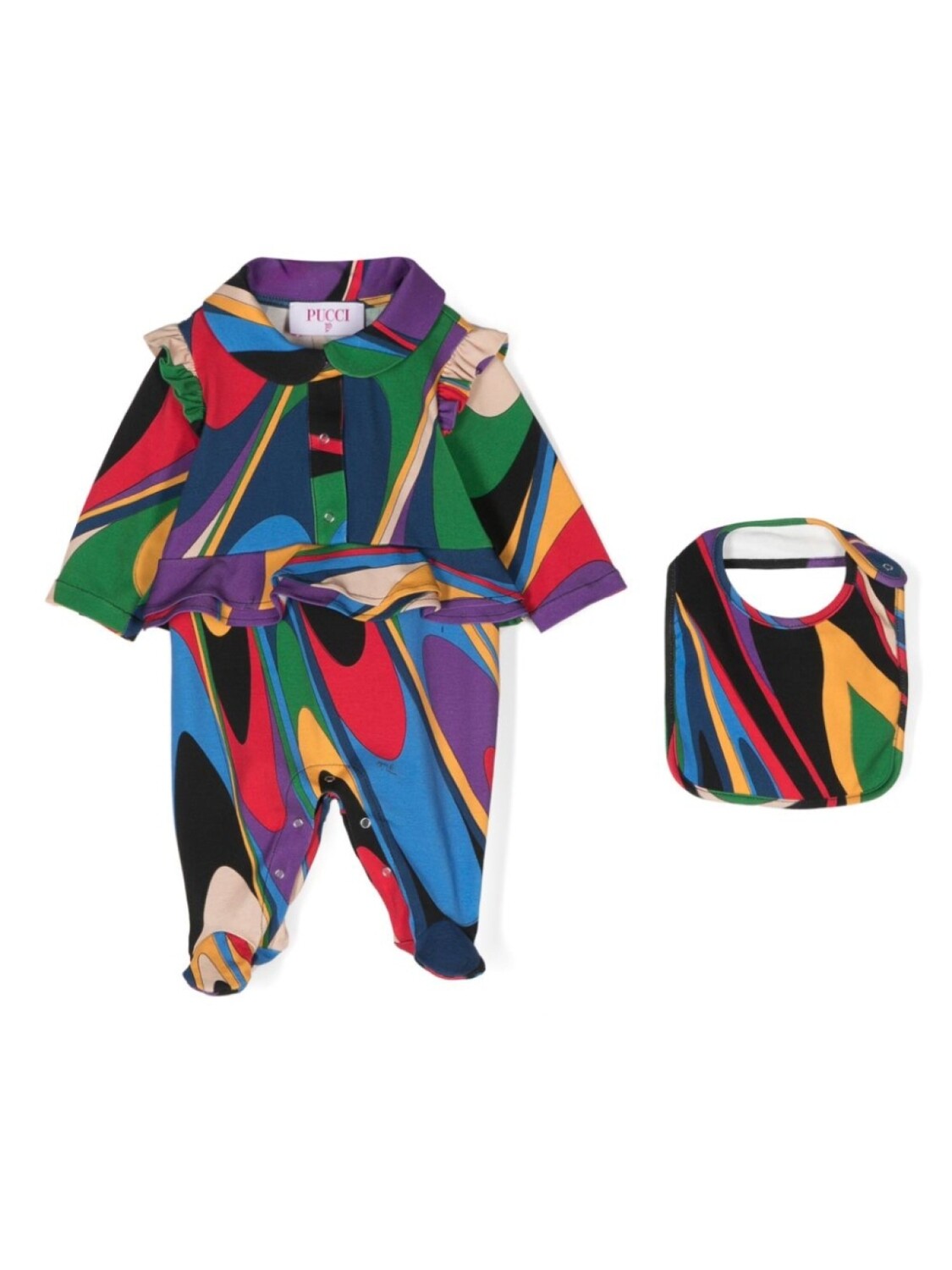 

PUCCI Junior Onde-print babygrow (набор из трех штук), черный