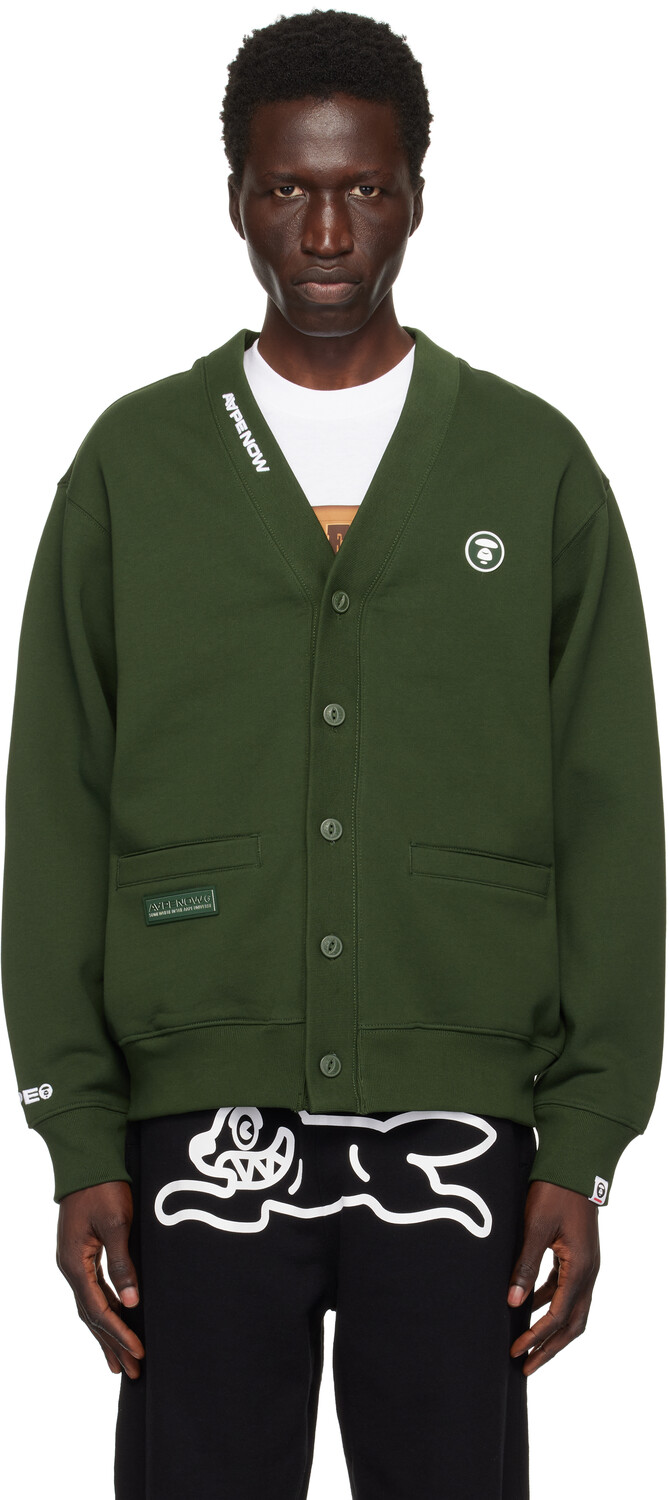 

Зеленый свитер-кардиган «AAPE Now» AAPE by A Bathing Ape