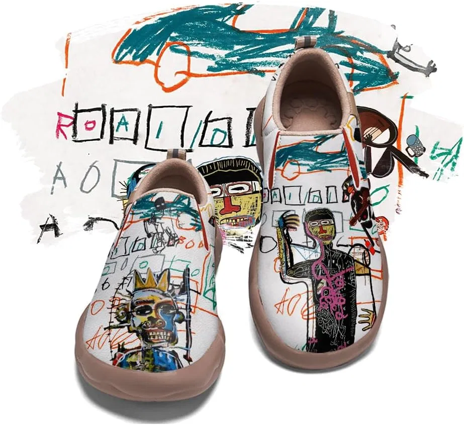 Мокасины мужские с принтом Basquiat Pattern-08 Solepulse — фото 2