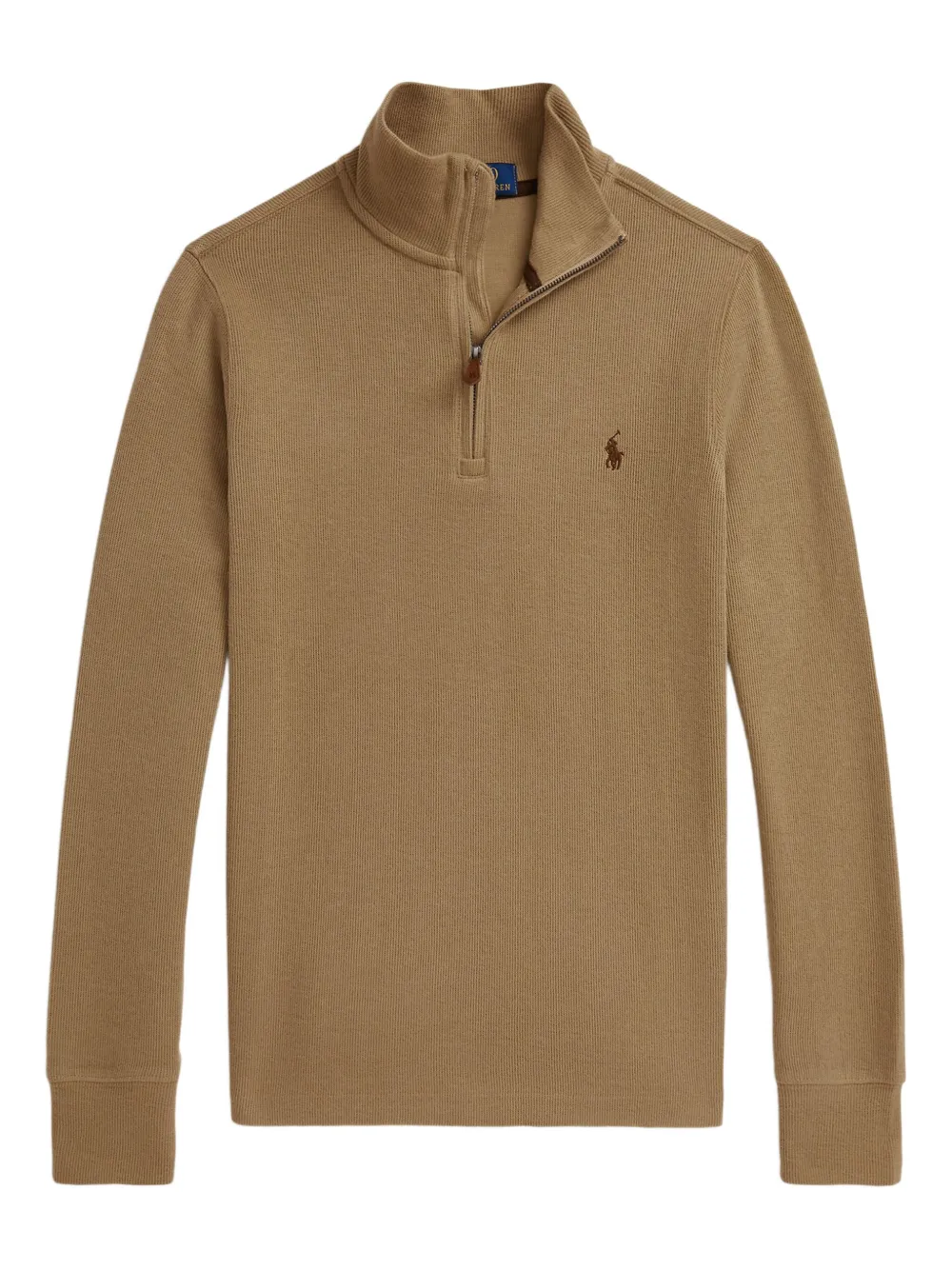 

Толстовка в рубчик с воротником на молнии POLO RALPH LAUREN KIDS, коричневый