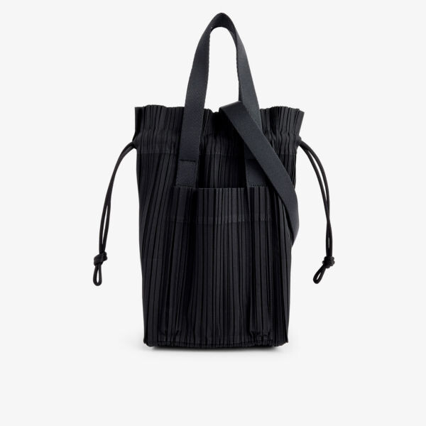 

Плетеная сумка-тоут со складками Pleats Please Issey Miyake, черный