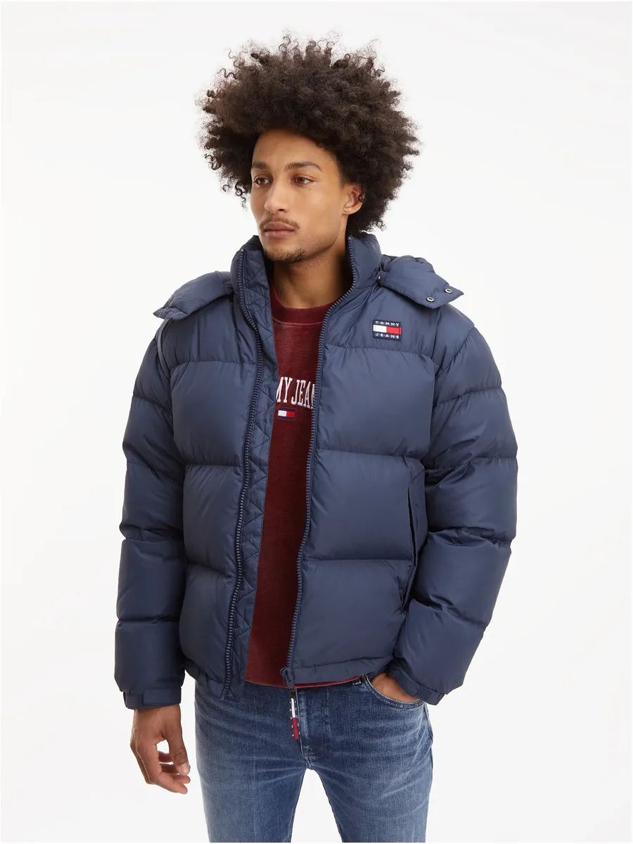 

Стеганая куртка Tommy Jeans "TJM ALASKA PUFFER", с капюшоном, с фирменной этикеткой, цвет Twilight Navy