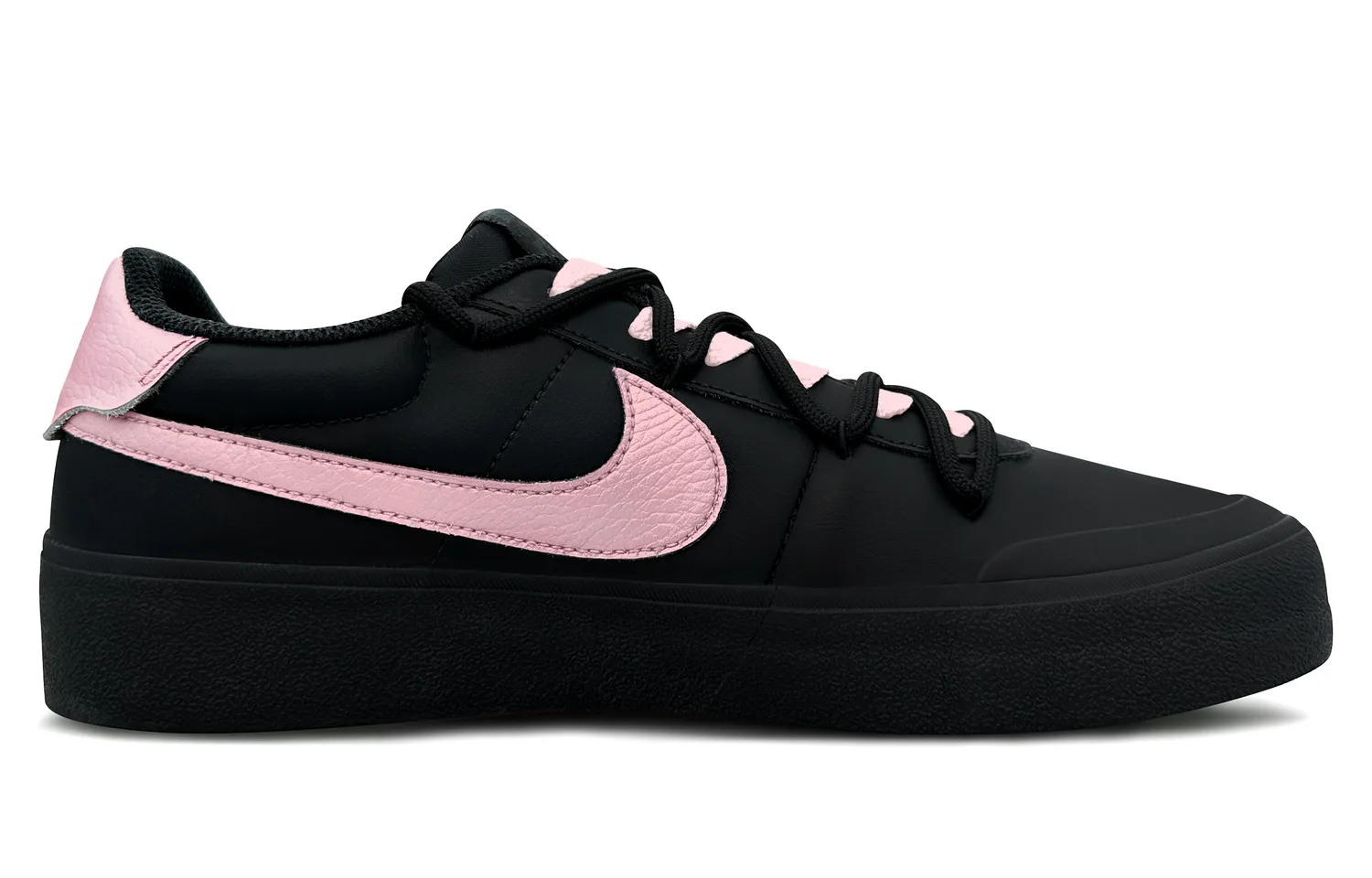 Nike Кроссовки для скейтбординга Court Shot мужские низкие черные/розовые — фото 3