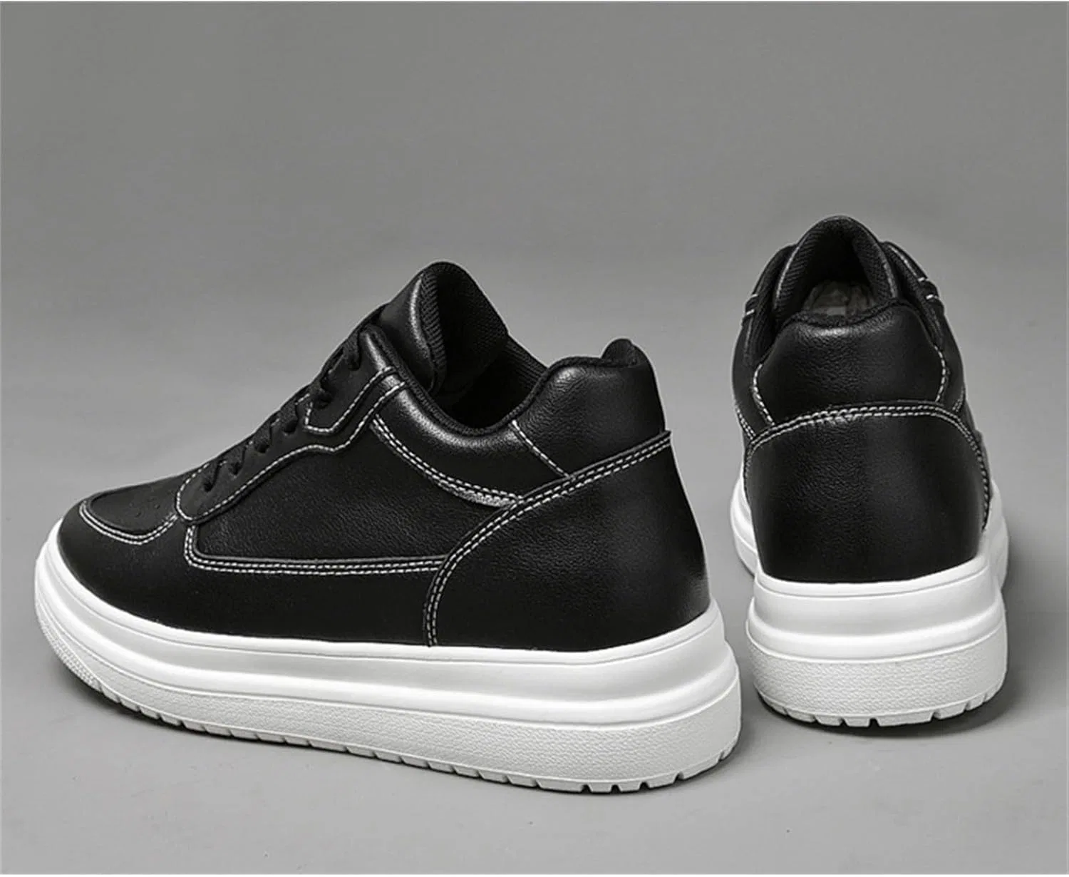 Кроссовки Herren Schuhe Sportschuhe Turnschuhe Laufschuhe Schuhe mit Erhöhungen für Herren, 6/8/10 см, , höhenverstellbar, lässige mit Erhöhungen, rutschfeste, atmungsaktive Turnschuhe Schnürschuhe Generisch, Schwarz — фото 4