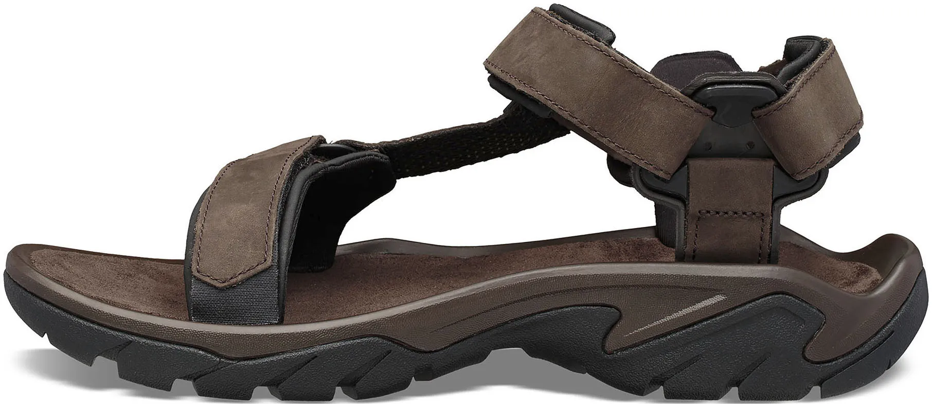 Сандалии Teva "Terra Fi 5 Universal Leather Mens", с застежкой-липучкой, коричневый — фото 3