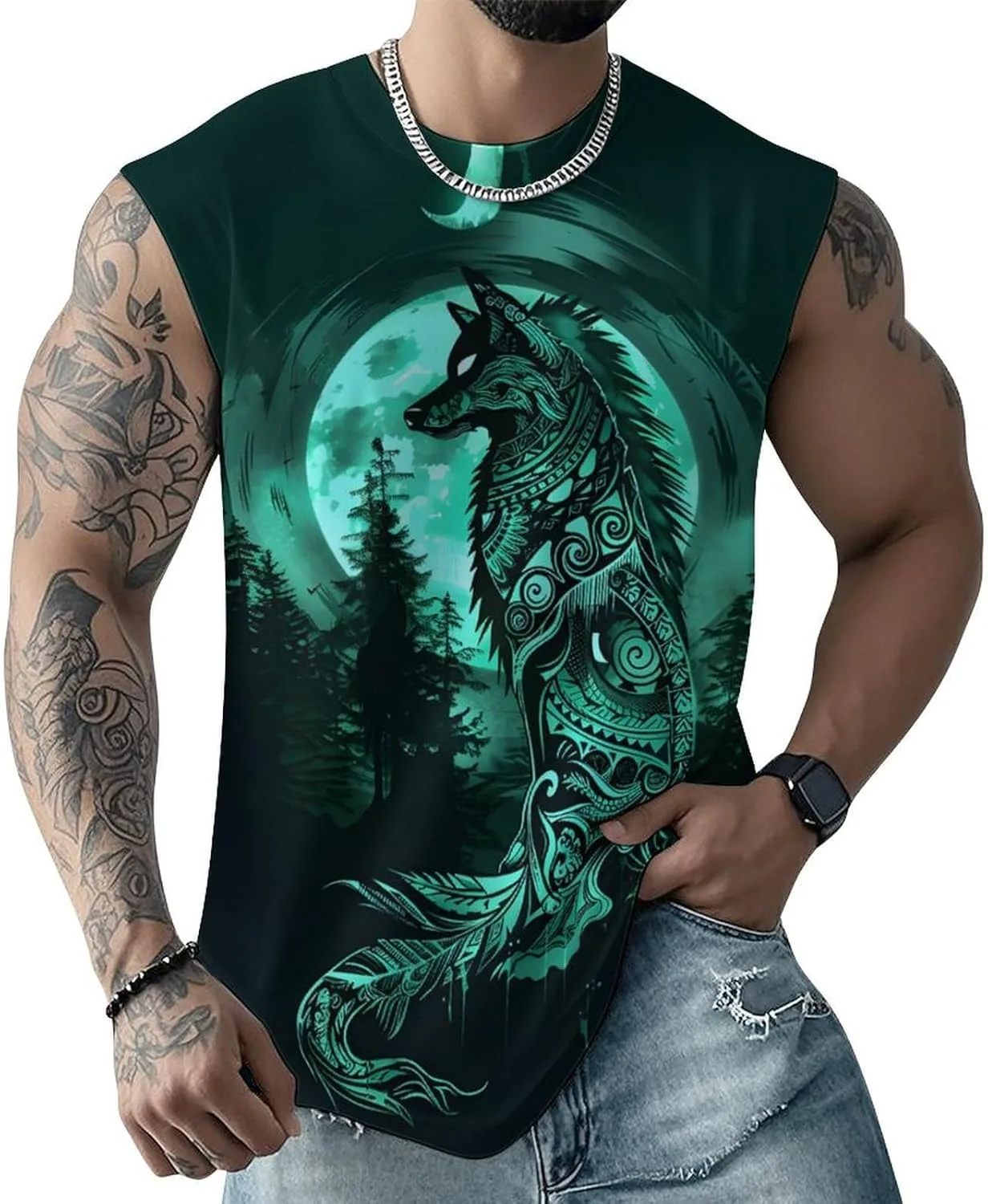 

Мужская майка без рукавов Graphic для тренировок Plus Size BarbedRose