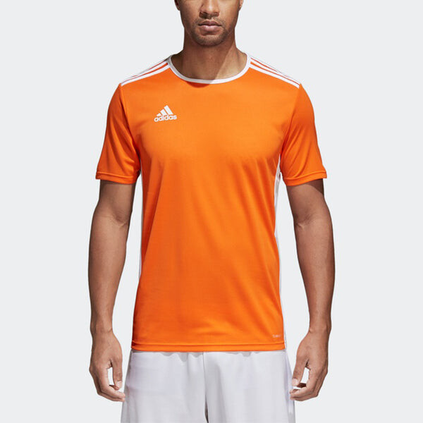 Футболка adidas Entrada 18 Jsy Casual Sports Soccer/Football Training Short Sleeve Orange Yellow, желтый — фото 3