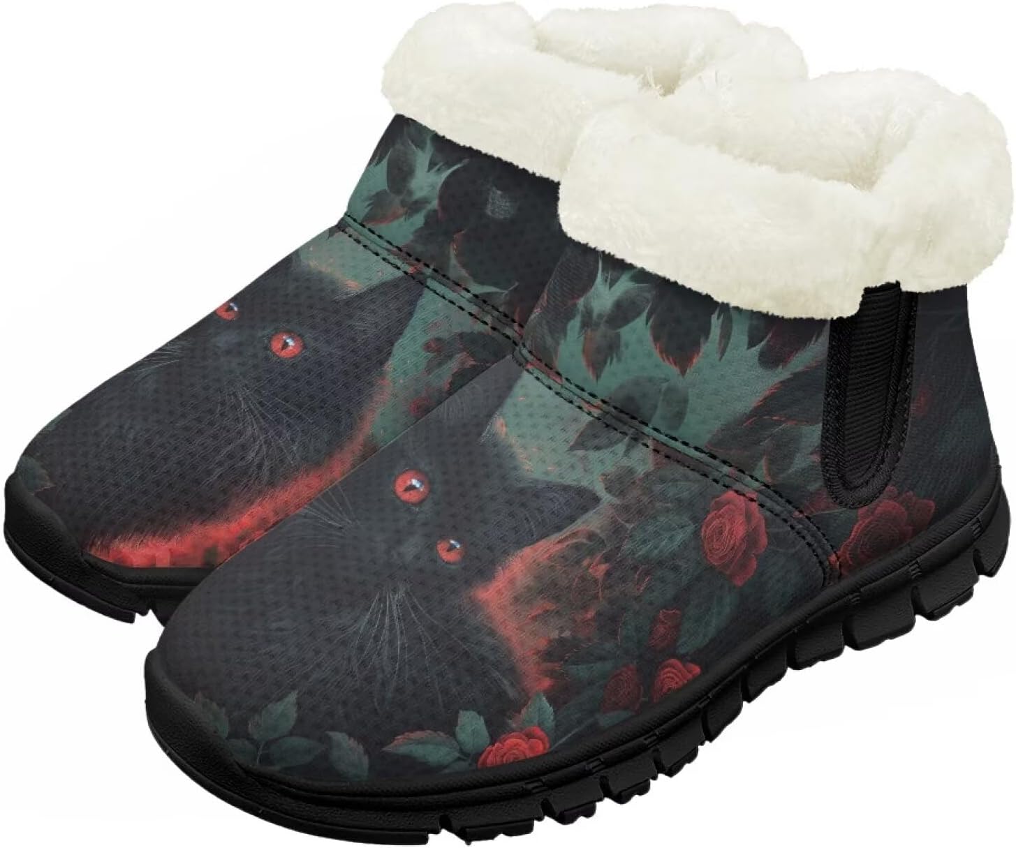 

Детские зимние ботинки Chririnla для девочек и мальчиков, утепленные ботильоны на меху, легкие слипоны, черный