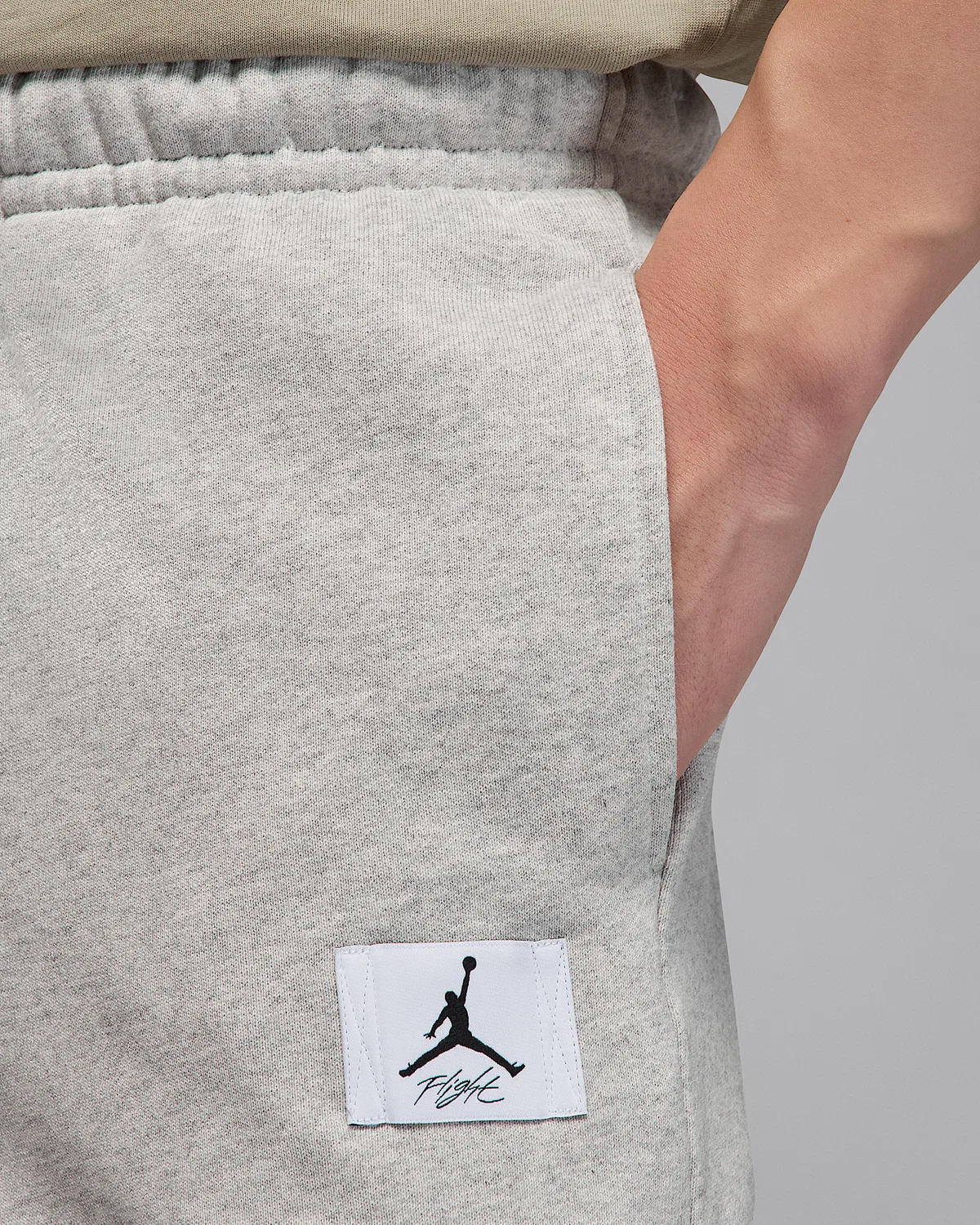 Мужские штаны Jordan Flight Fleece, Grey Heather/Black — фото 3