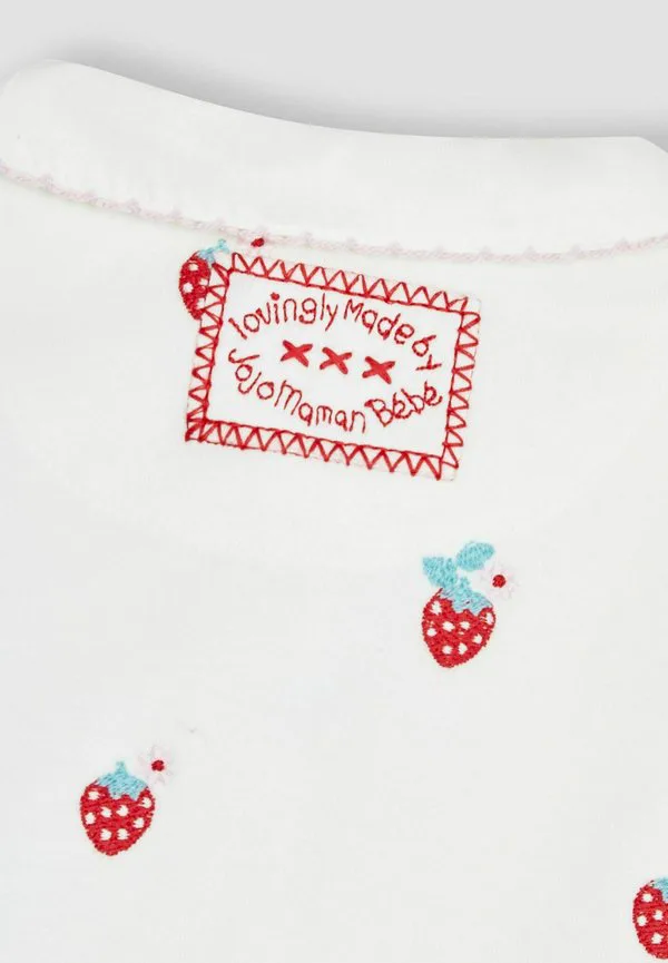 Спальный комбинезон стандартного кроя с вышивкой Jojo Maman Bébé, Strawberry — фото 4