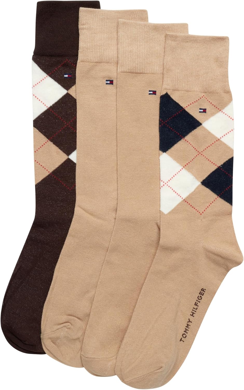 Мужские носки Tommy Hilfiger - 8 пар стильных мужских носков, дышащие, влагоотводящие и эластичные, размеры 7-12, Tan Assorted — фото 3