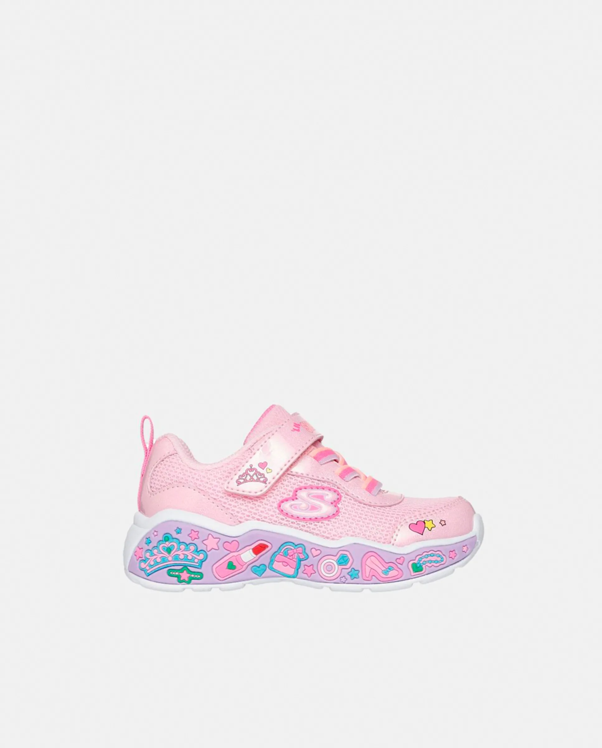 

Детские кроссовки с подсветкой Skechers, нежно-розовый