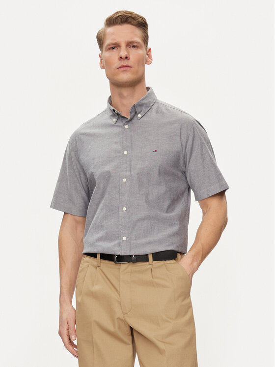 

Рубашка облегающего кроя 1985 MW0MW33810 Tommy Hilfiger, серый