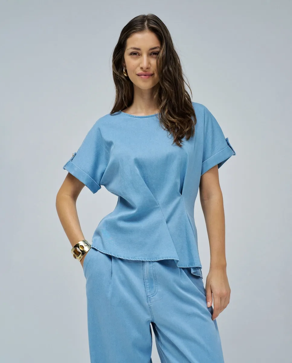 

Женская блуза из светлого денима Salsa Jeans, светло-голубой