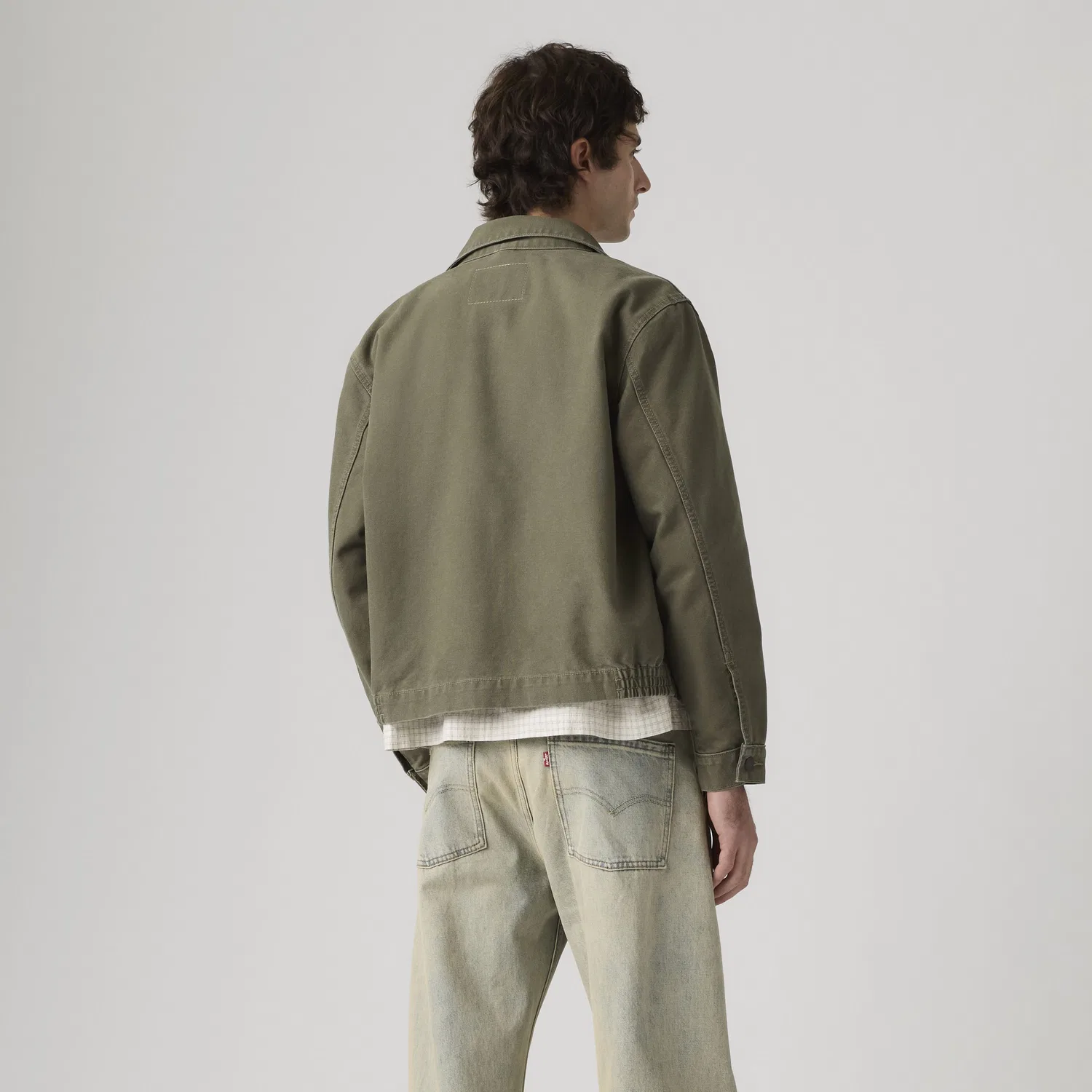 Легкая брезентовая куртка Castro Mechanics на молнии Levi's, Green — фото 4