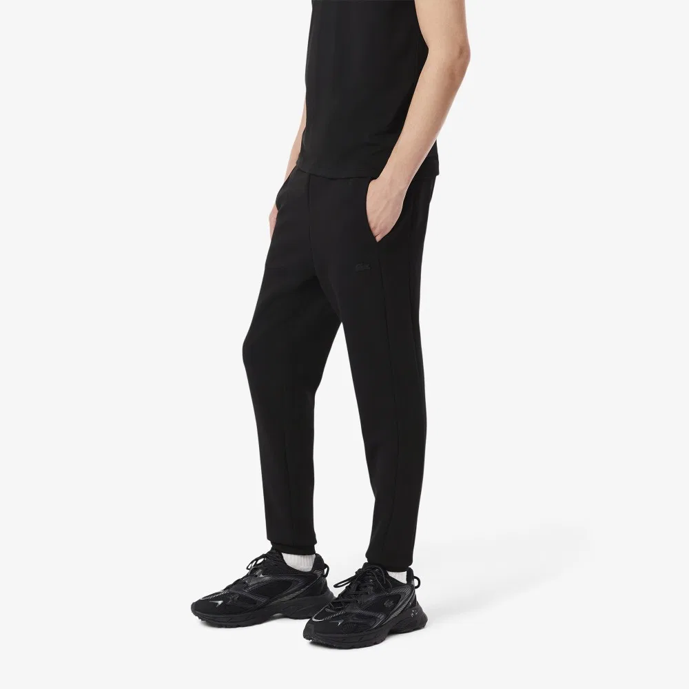 Мужские чёрные джоггеры слим-фит Double Face от Lacoste — фото 2