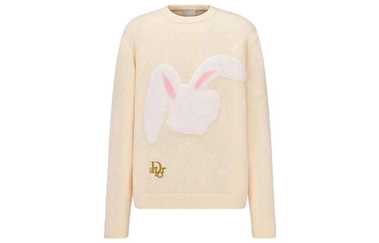 

SS23 Лунный Новый год свитер мужской Off White Dior, кремовый
