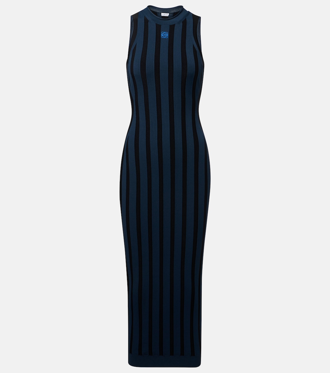 

Полосатое макси-платье Anagram Loewe, Navy Blue/Black