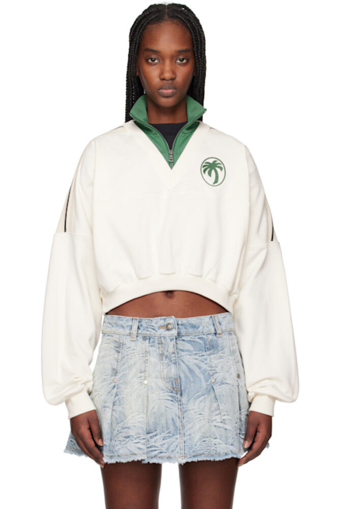 

Толстовка Off-White & Green Oval Palm Palm Angels