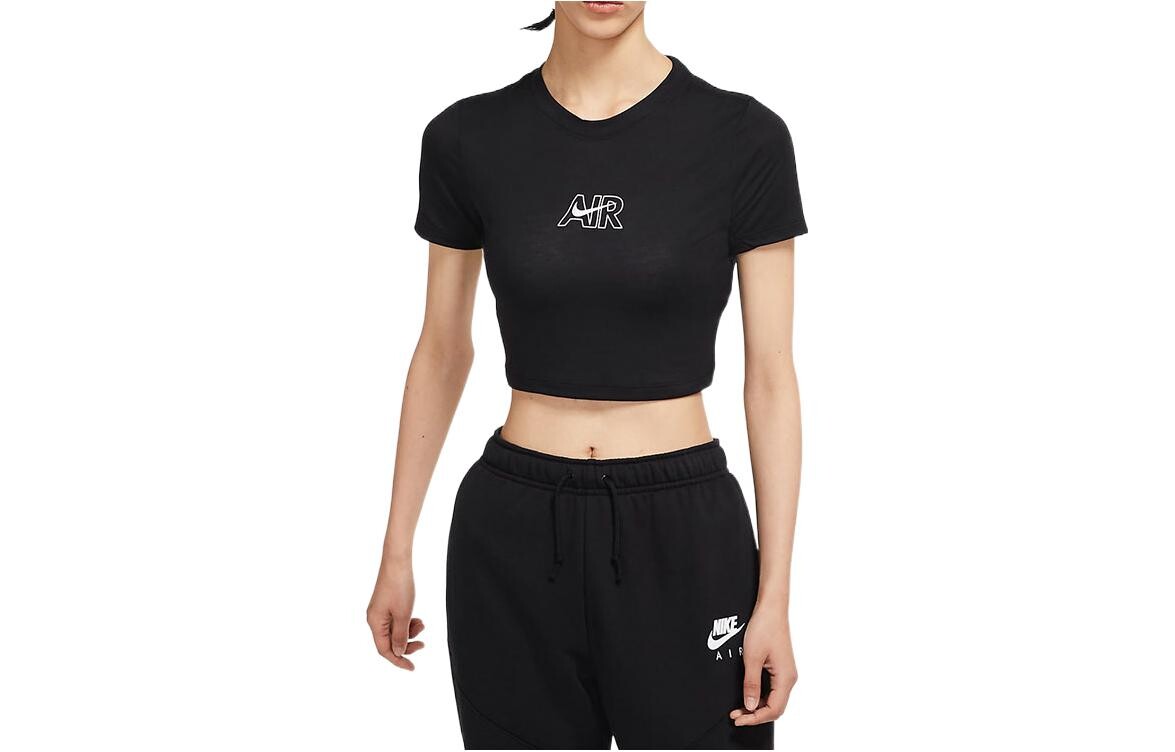 

Укороченный топ женский черный Nike