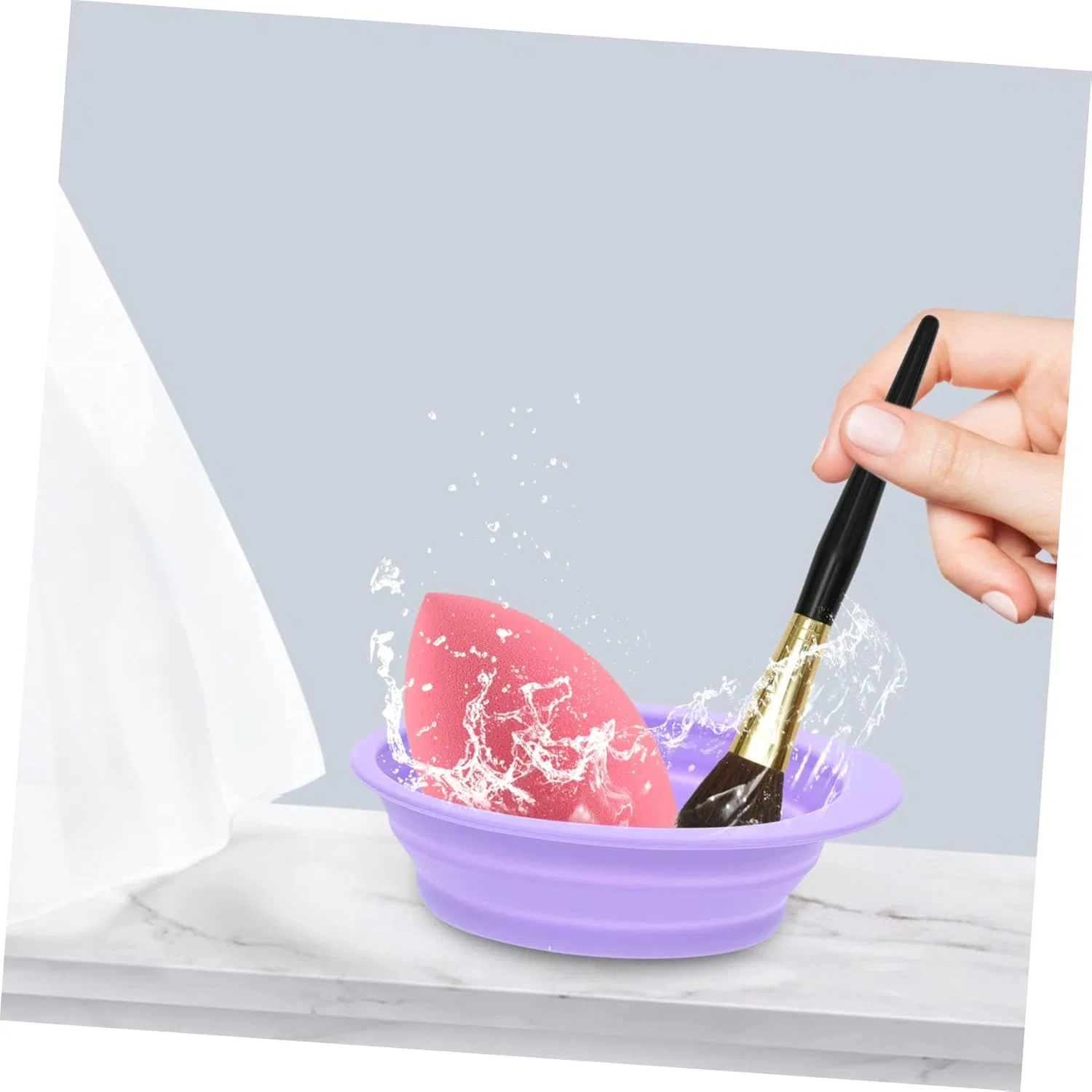 Силиконовый коврик для очистки кистей Gogogmee 14.5x11 см — фото 3