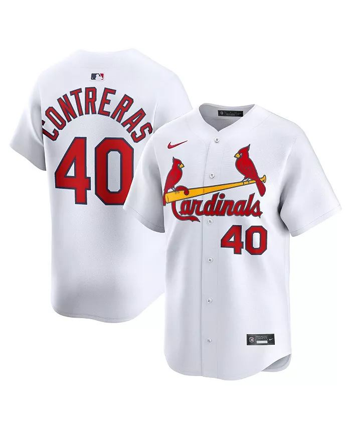 

Мужская бейсбольная майка Willson Contreras белая домашняя лимитированная St. Louis Cardinals Nike