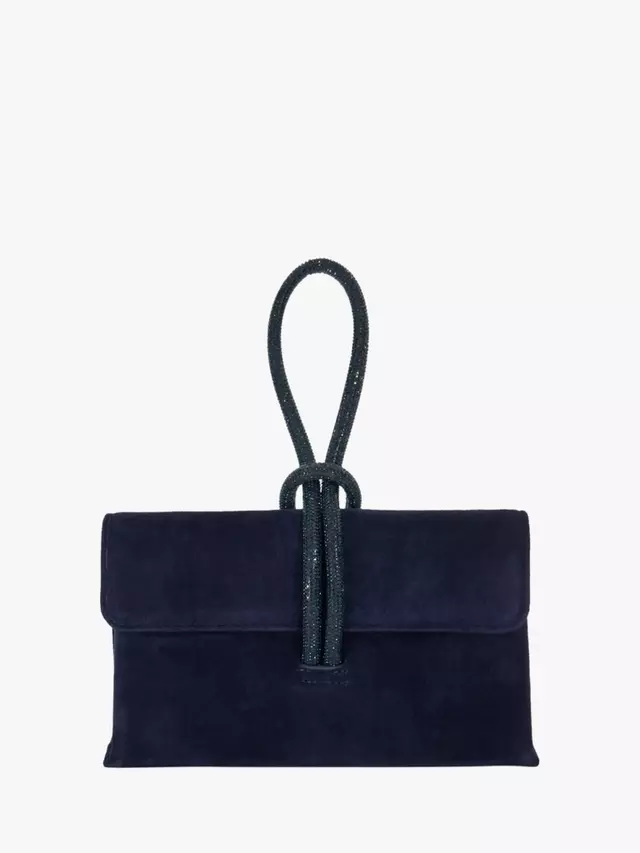 

Клатч Dune Brynie Suede Diamante Loop Handle, темно-синий