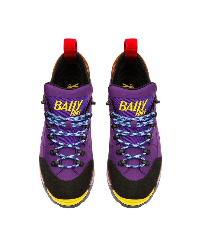 Женские кроссовки Bally Hike 6239705 Mirtillo из телячьей замши и кожи, фиолетовый — фото 2