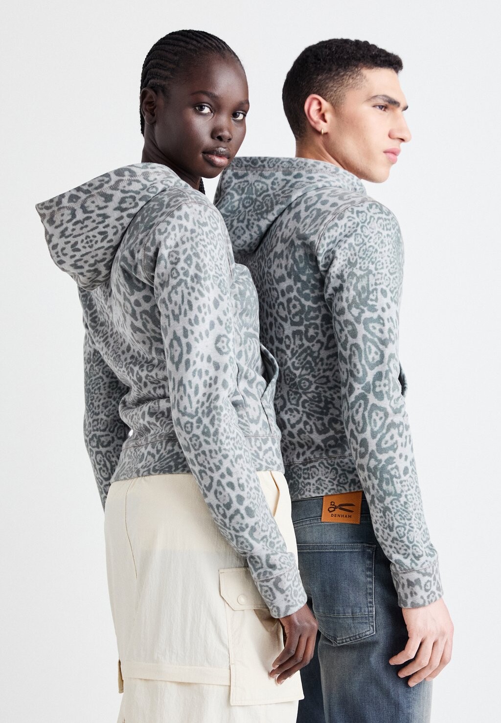 

Толстовка на молнии SHRUNKEN HOODIE UNISEX Jaded London, серый