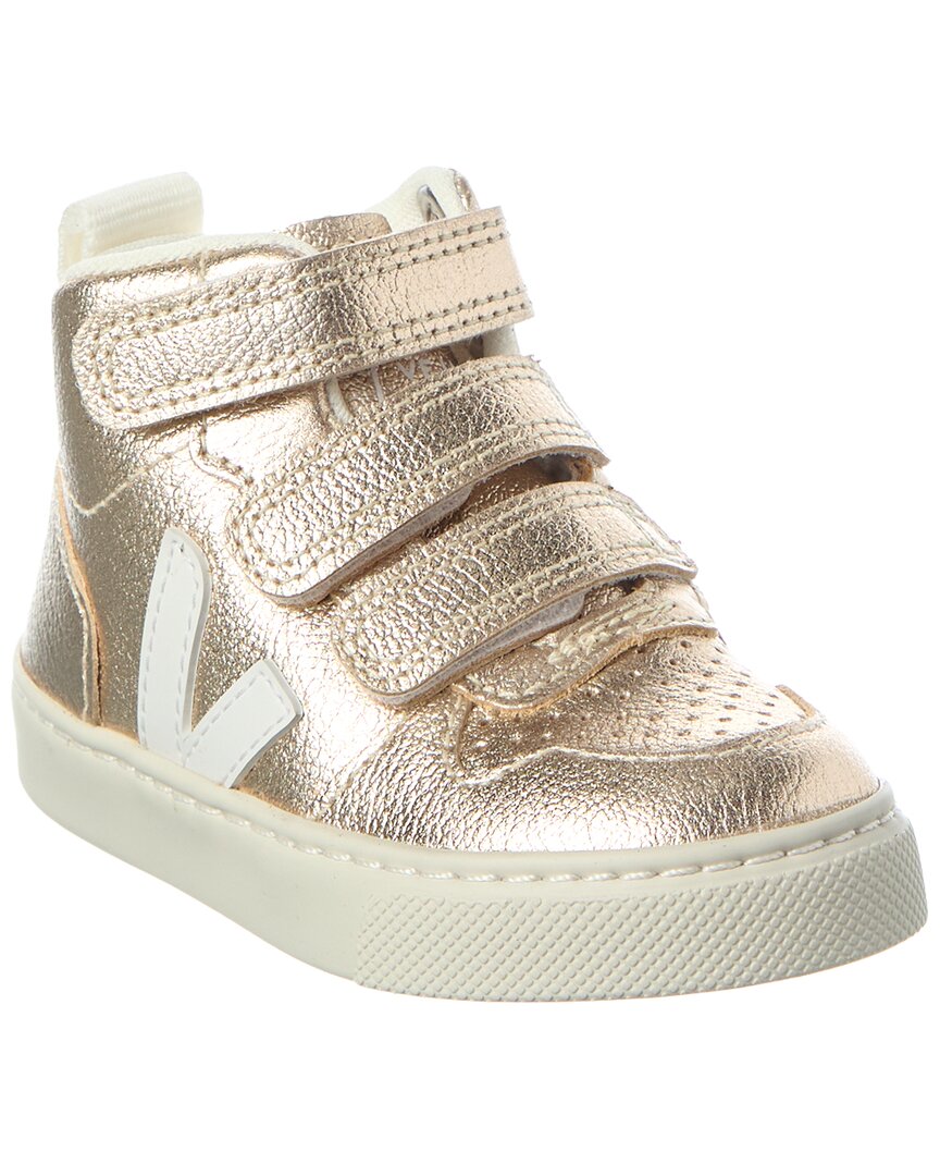 

Кроссовки VEJA Small V-10 Mid из кожи, золото