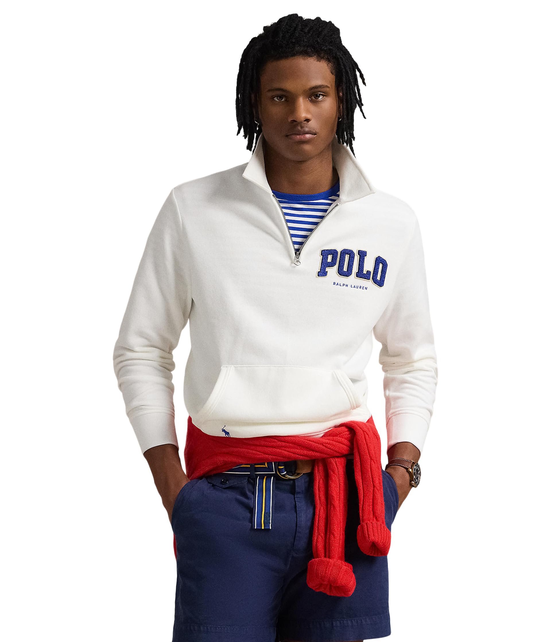 

Худи Polo Ralph Lauren Long Sleeve Graphic Fleece Hoodie, белый
