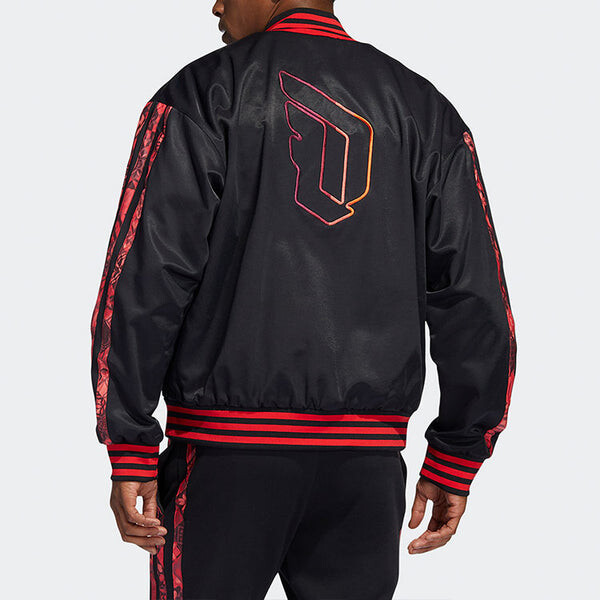 Куртка Men's adidas Mic Dame Jacket Lillard Basketball Sports Baseball Black, мультиколор — фото 3