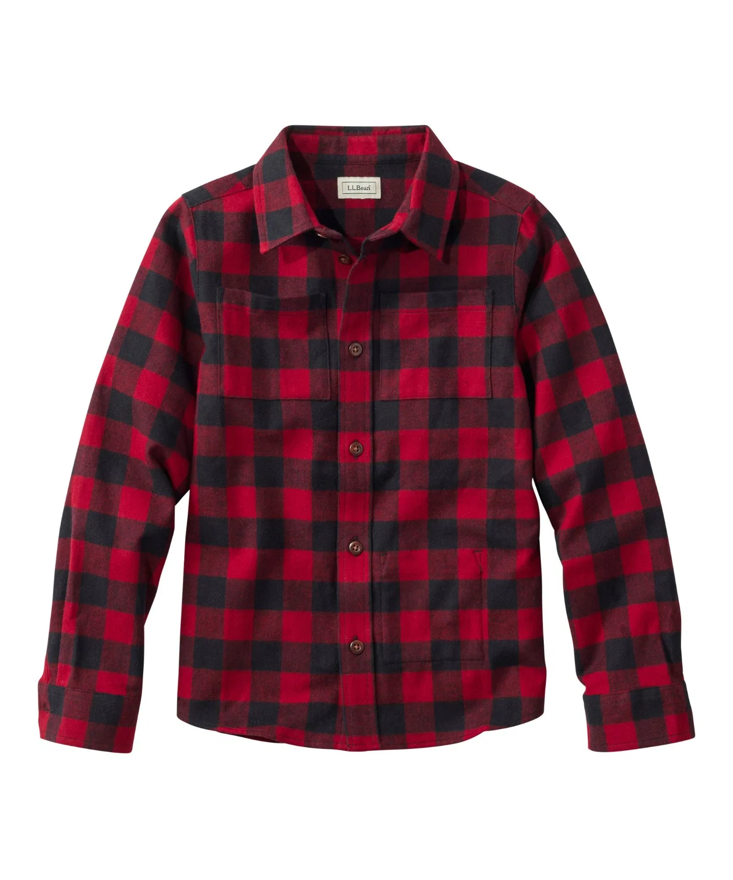 Детская фланелевая рубашка в клетку L.L.Bean красная