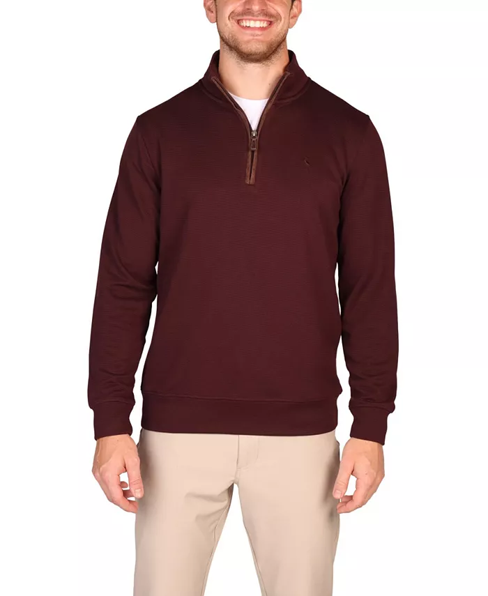 

Мужской свитер с оттоманской застежкой-молнией на четверть оборота Tailorbyrd, красный