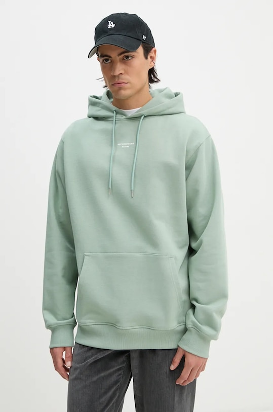 

Хлопковая толстовка Le Hoodie Slogan Classique Drôle De Monsieur, зеленый